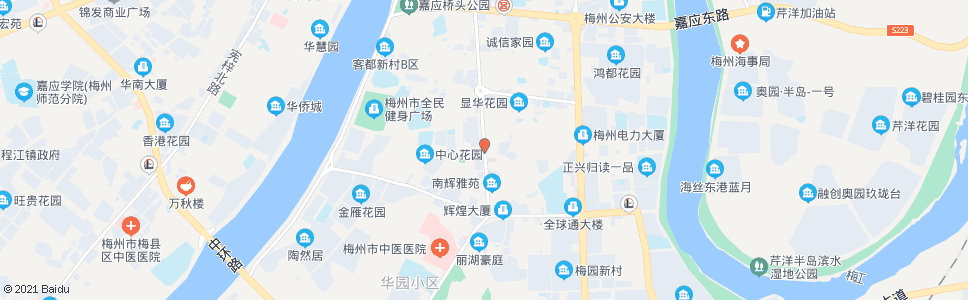 梅州华建市场_公交站地图_梅州公交_妙搜公交查询2024