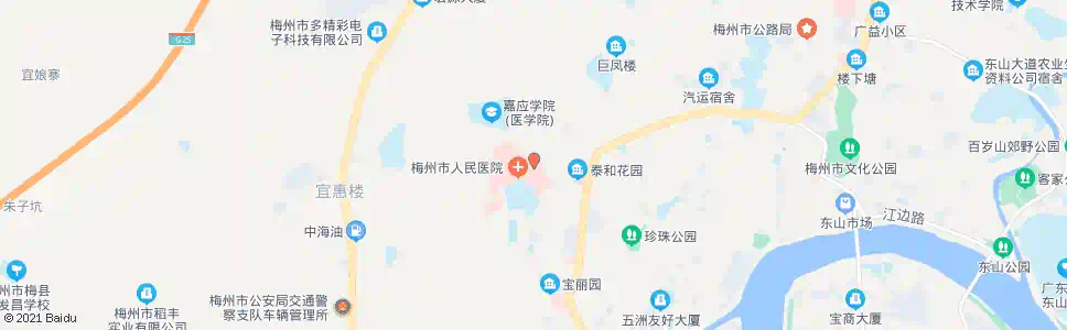 梅州黄塘医院_公交站地图_梅州公交_妙搜公交查询2024