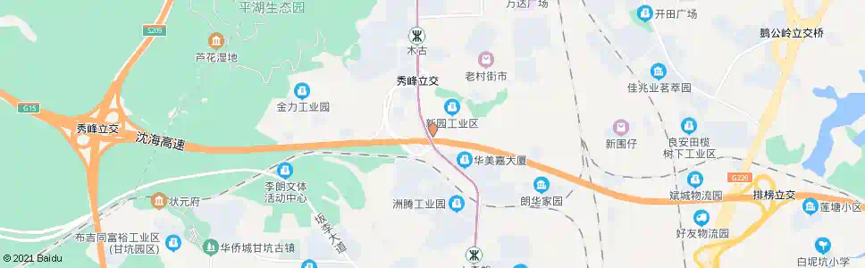 深圳新木电管站_公交站地图_深圳公交_妙搜公交查询2024