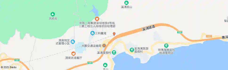 深圳溪涌市场_公交站地图_深圳公交_妙搜公交查询2024