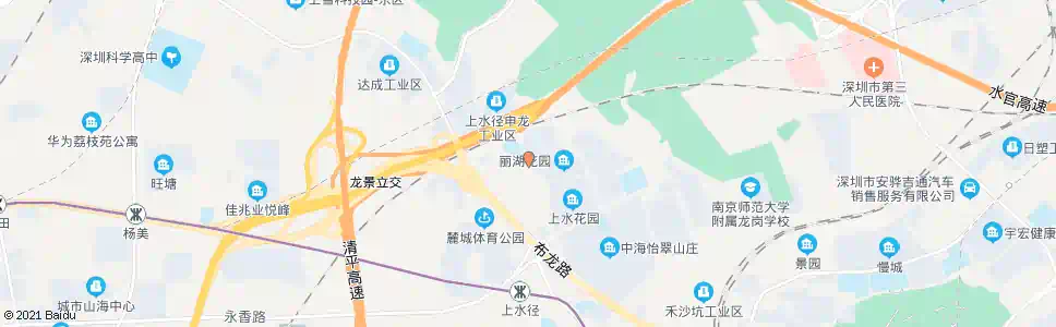 深圳丽湖花园_公交站地图_深圳公交_妙搜公交查询2024