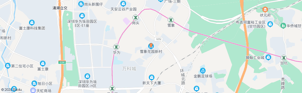 深圳雪象花园新村_公交站地图_深圳公交_妙搜公交查询2024