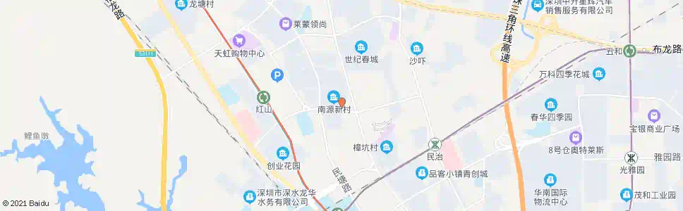 深圳鸿源商场_公交站地图_深圳公交_妙搜公交查询2024