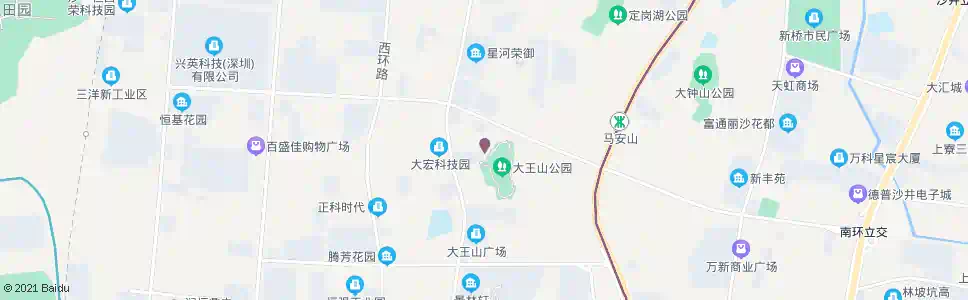 深圳大王山公园总站_公交站地图_深圳公交_妙搜公交查询2024