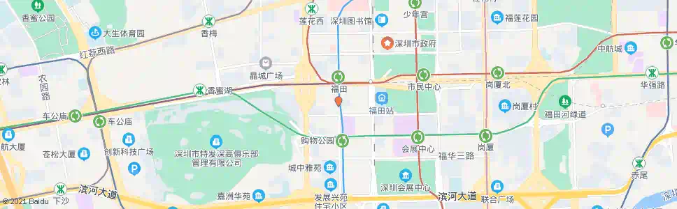 深圳民田路中_公交站地图_深圳公交_妙搜公交查询2024