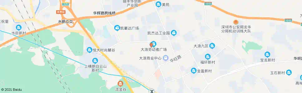 深圳大浪劳动者广场_公交站地图_深圳公交_妙搜公交查询2024