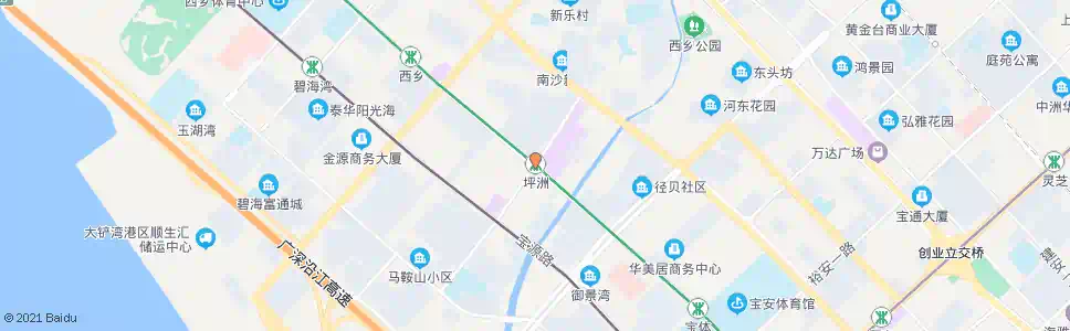 深圳坪洲地铁站_公交站地图_深圳公交_妙搜公交查询2024