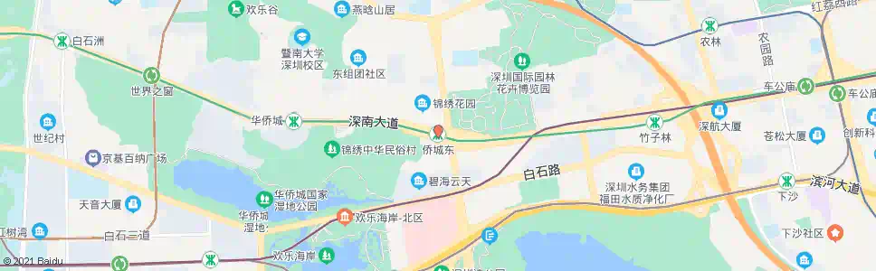 深圳侨城东总站_公交站地图_深圳公交_妙搜公交查询2024