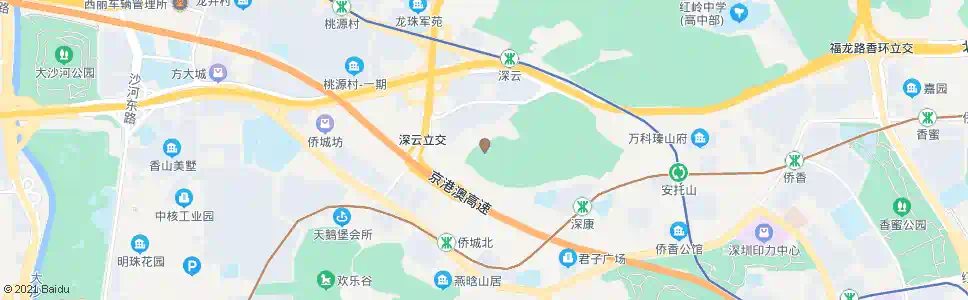 深圳沙河建工村_公交站地图_深圳公交_妙搜公交查询2024