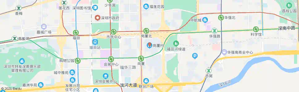 深圳岗厦村_公交站地图_深圳公交_妙搜公交查询2024