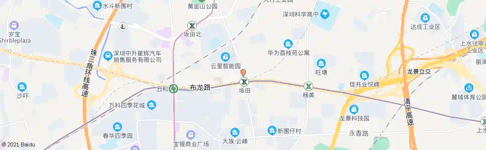 深圳扬马市场_公交站地图_深圳公交_妙搜公交查询2024