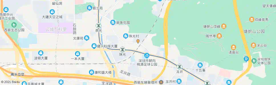 深圳珠光村1_公交站地图_深圳公交_妙搜公交查询2024