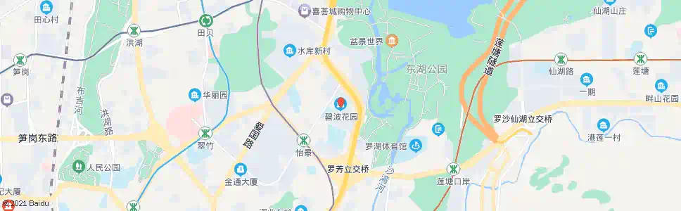 深圳碧波花园_公交站地图_深圳公交_妙搜公交查询2024