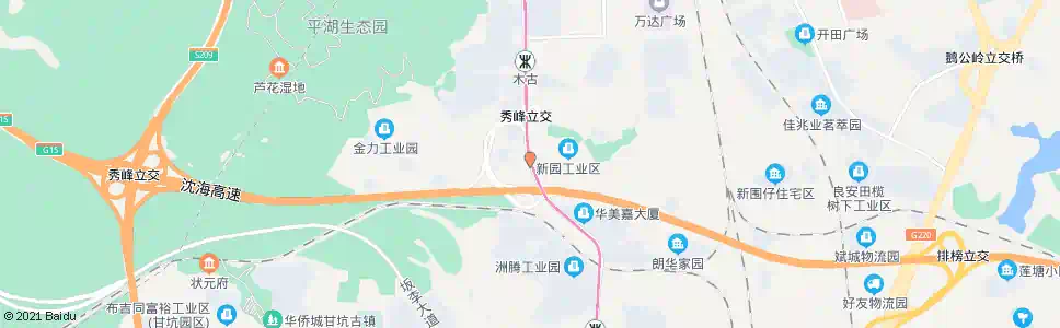 深圳新木盛低碳产业园_公交站地图_深圳公交_妙搜公交查询2024