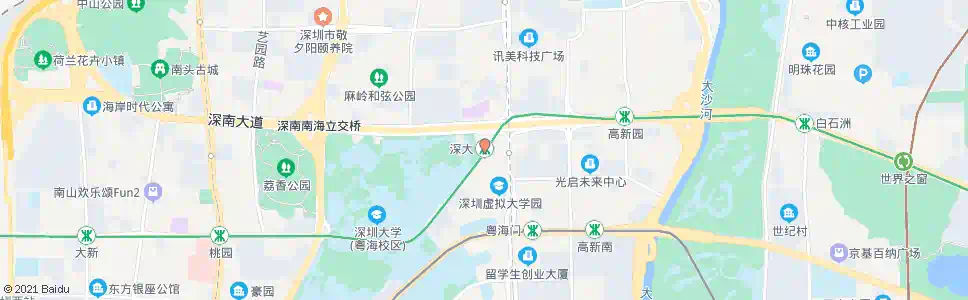 深圳深大北门2_公交站地图_深圳公交_妙搜公交查询2024