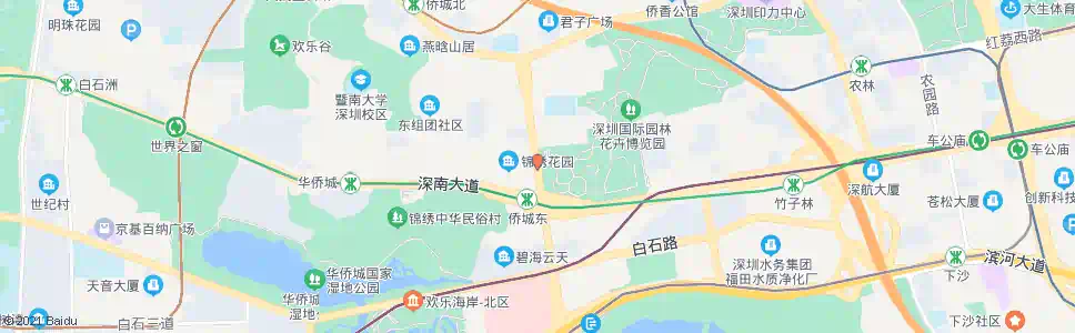 深圳园博园西_公交站地图_深圳公交_妙搜公交查询2024