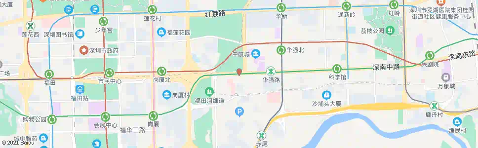 深圳上海宾馆西1_公交站地图_深圳公交_妙搜公交查询2024