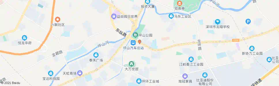 深圳坪山中心小学_公交站地图_深圳公交_妙搜公交查询2024