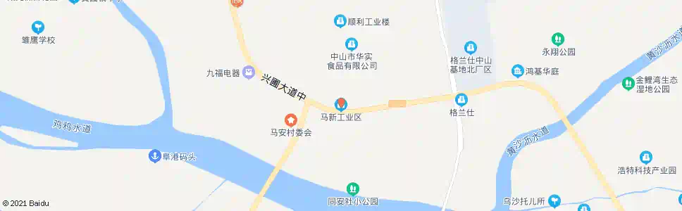 中山马新工业区_公交站地图_中山公交_妙搜公交查询2024