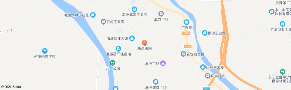 中山海洲医院_公交站地图_中山公交_妙搜公交查询2024