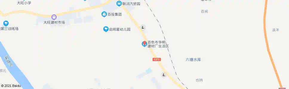 百色华明建材厂生活区_公交站地图_百色公交_妙搜公交查询2024