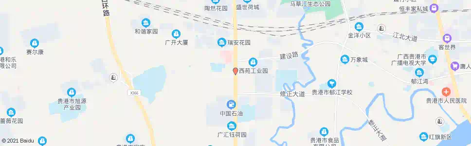 贵港西江工业品市场_公交站地图_贵港公交_妙搜公交查询2024