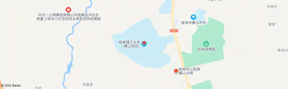 桂林理工大学雁山校区_公交站地图_桂林公交_妙搜公交查询2024