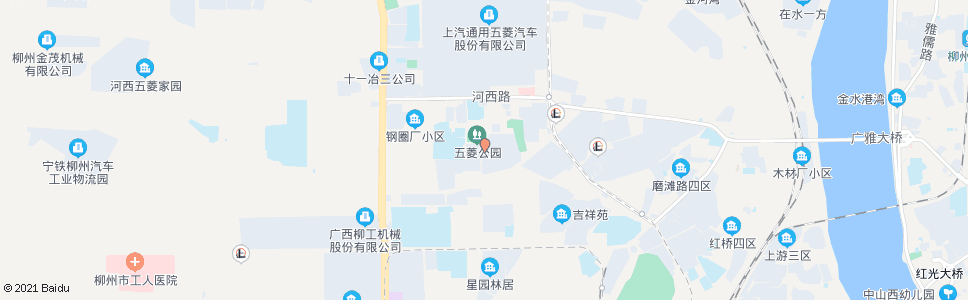 柳州五菱公园_公交站地图_柳州公交_妙搜公交查询2024