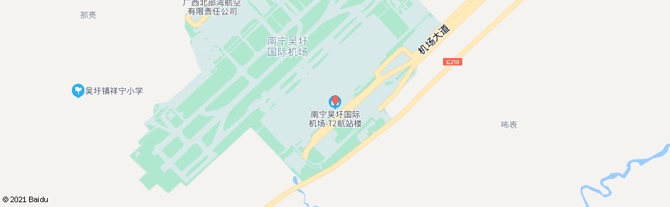 南宁吴圩机场T2航站楼_公交站地图_南宁公交_妙搜公交查询2024