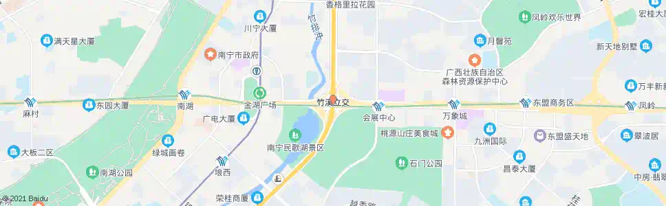 南宁竹溪立交车场_公交站地图_南宁公交_妙搜公交查询2024