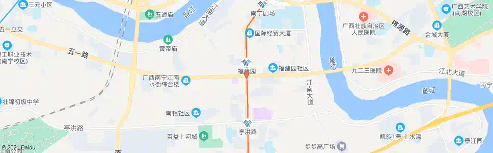 南宁星光福建路口_公交站地图_南宁公交_妙搜公交查询2024