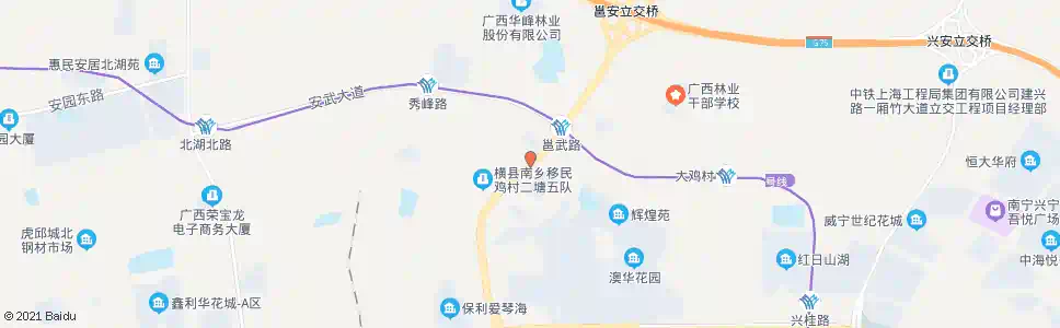 南宁高峰市场_公交站地图_南宁公交_妙搜公交查询2024