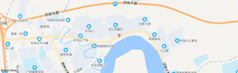 南宁滨江中队_公交站地图_南宁公交_妙搜公交查询2024