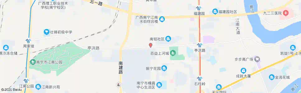 南宁亭洪路中_公交站地图_南宁公交_妙搜公交查询2024