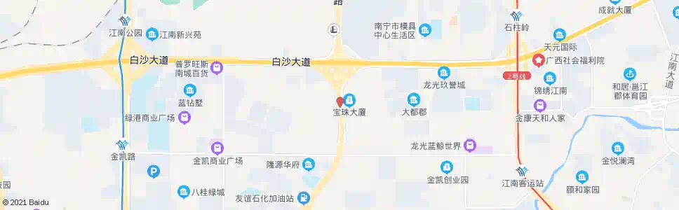 南宁友谊白沙路口_公交站地图_南宁公交_妙搜公交查询2024