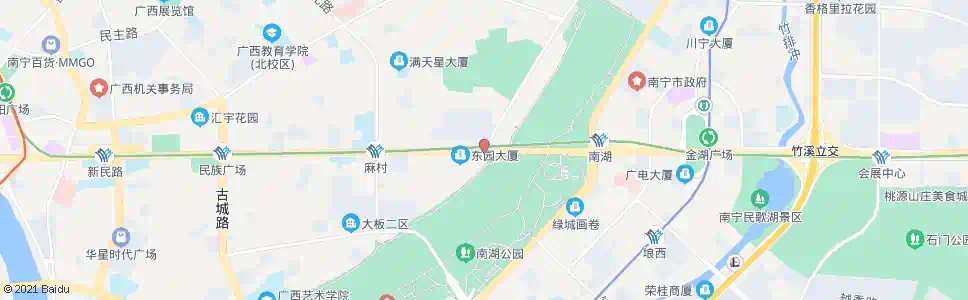 南宁民族茶花园路口_公交站地图_南宁公交_妙搜公交查询2024