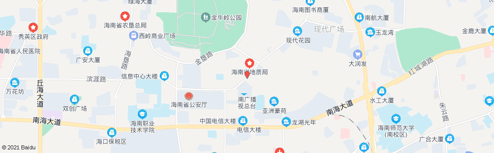 海口海南电视台_公交站地图_海口公交_妙搜公交查询2024
