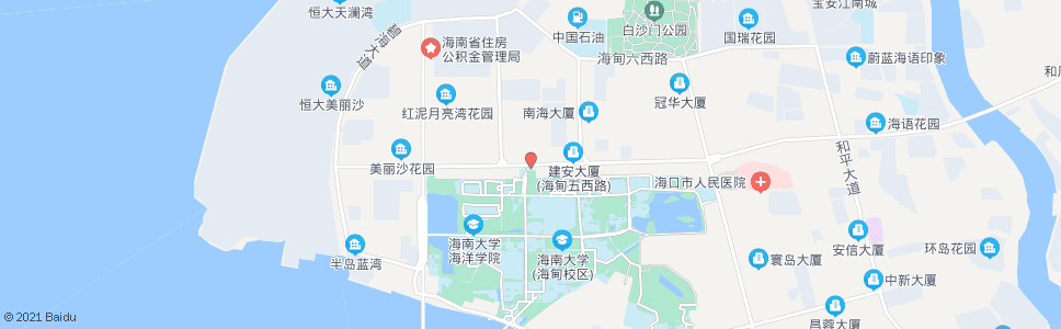 海口海大北门_公交站地图_海口公交_妙搜公交查询2024