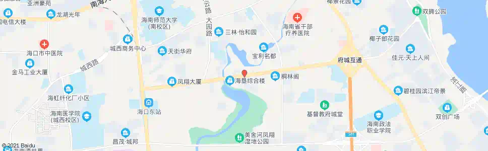 海口凤翔山庄_公交站地图_海口公交_妙搜公交查询2024