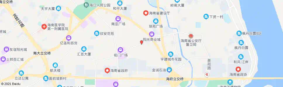 海口民生市场_公交站地图_海口公交_妙搜公交查询2024