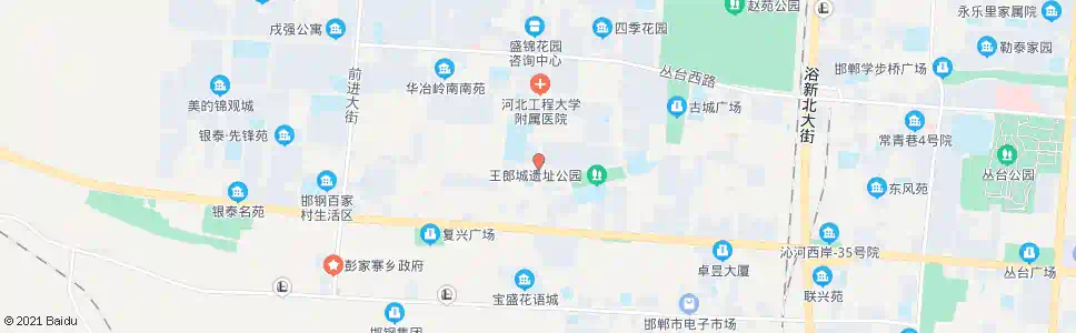 邯郸市十中学_公交站地图_邯郸公交_妙搜公交查询2024