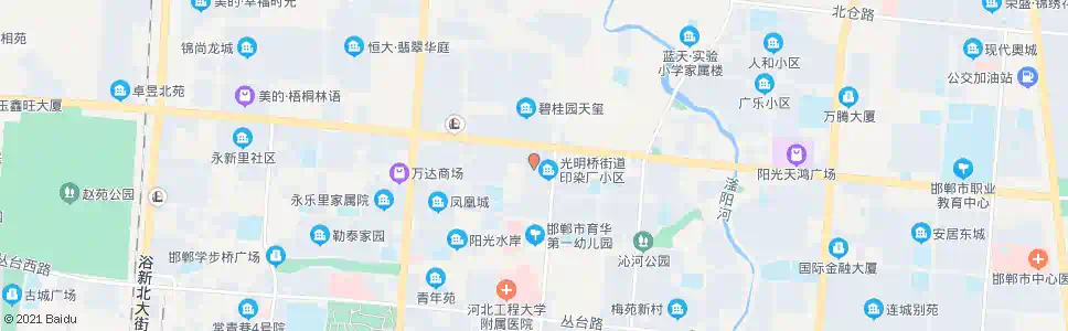 邯郸印染厂家属院_公交站地图_邯郸公交_妙搜公交查询2024