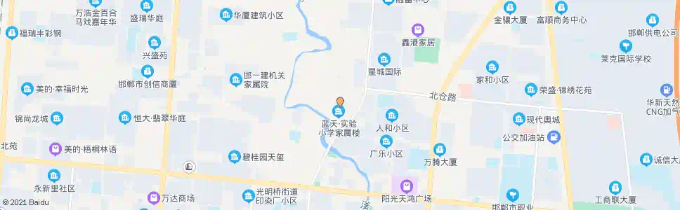 邯郸曙光蓝天小学_公交站地图_邯郸公交_妙搜公交查询2024