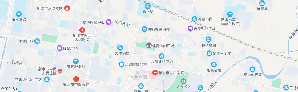 衡水休闲广场西_公交站地图_衡水公交_妙搜公交查询2024