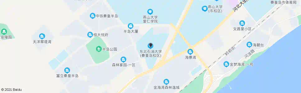 秦皇岛东北石油大学_公交站地图_秦皇岛公交_妙搜公交查询2024