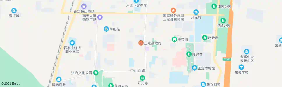 石家庄正定县政府_公交站地图_石家庄公交_妙搜公交查询2024