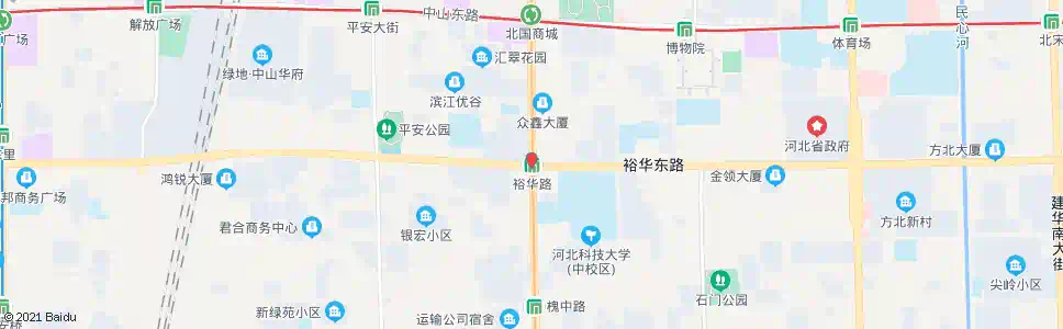 石家庄建设裕华路口_公交站地图_石家庄公交_妙搜公交查询2024