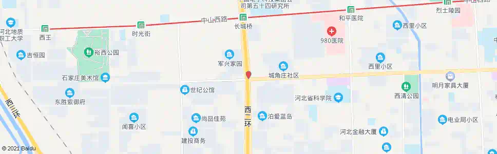 石家庄西二环裕华路口_公交站地图_石家庄公交_妙搜公交查询2024