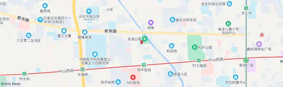 石家庄友谊公园_公交站地图_石家庄公交_妙搜公交查询2024