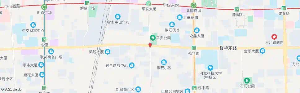 石家庄平安公园(临时站)_公交站地图_石家庄公交_妙搜公交查询2024